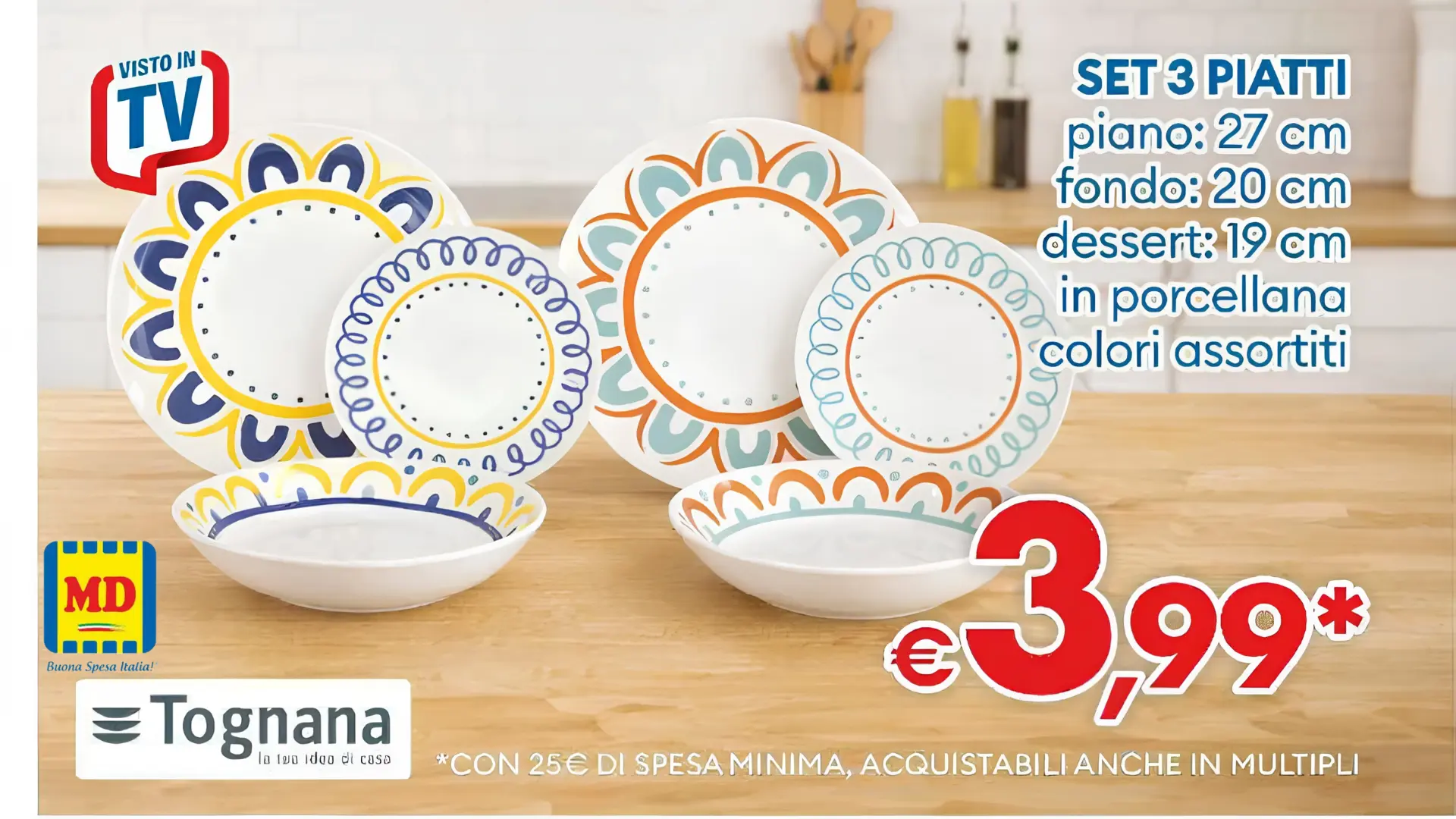 MD Set 3 Piatti Tognana a 3,99€: scopri come averlo