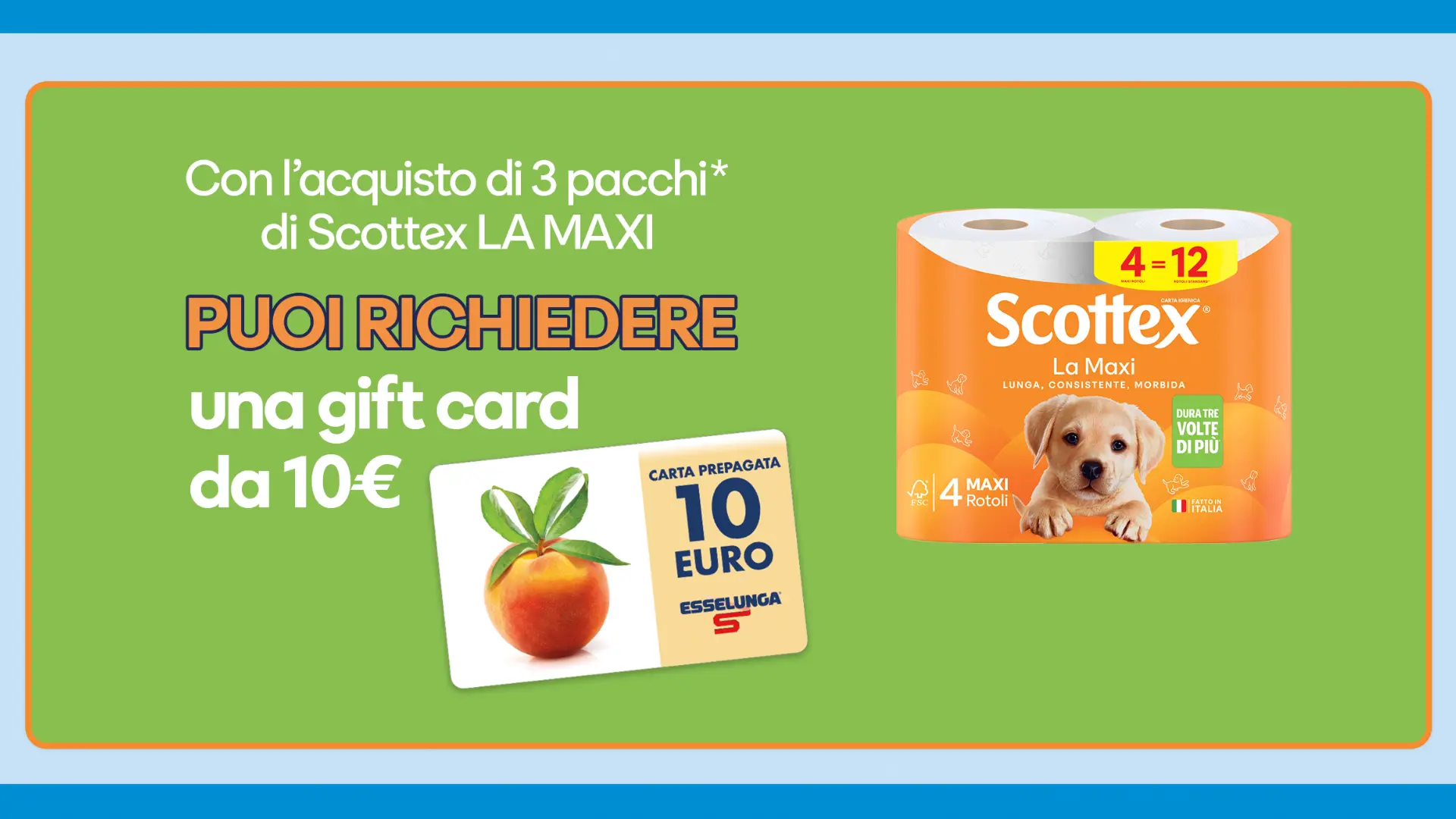 Promo Scottex La Maxi da Esselunga con gift card da 10 euro
