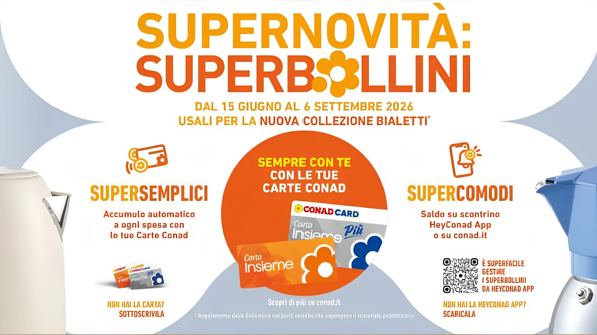 Nuova Collezione Bialetti Conad 2026 con raccolta Super Bollini