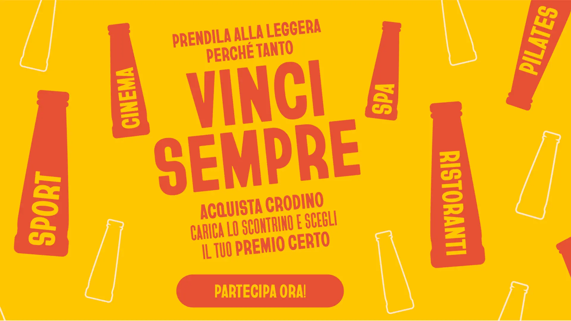 Grafica della promozione Premio Certo Crodino 2026 con omaggi ed esperienze gratuite