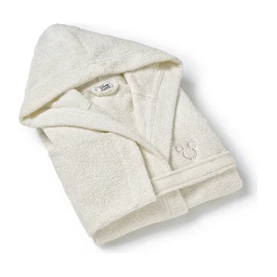 Accappatoio bianco con cappuccio taglia S/M con ricamo Topolino, collezione Disney Home Conad