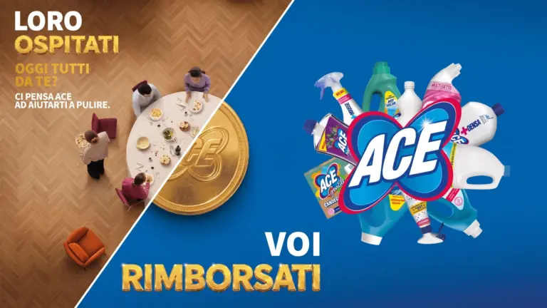 Cashback ACE Voi Rimborsati: 5€ di rimborso su candeggina e fino a 10,50€ sul bucato