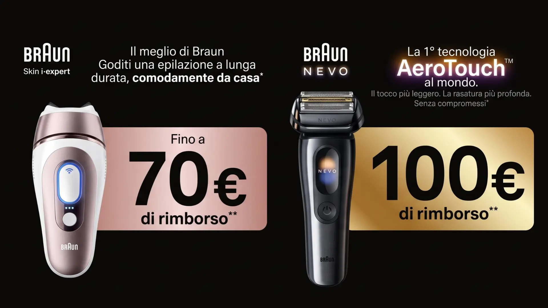 Cashback Braun Rimborsi Natale 2026: fino a 100€ di rimborso su rasoi ed epilatori
