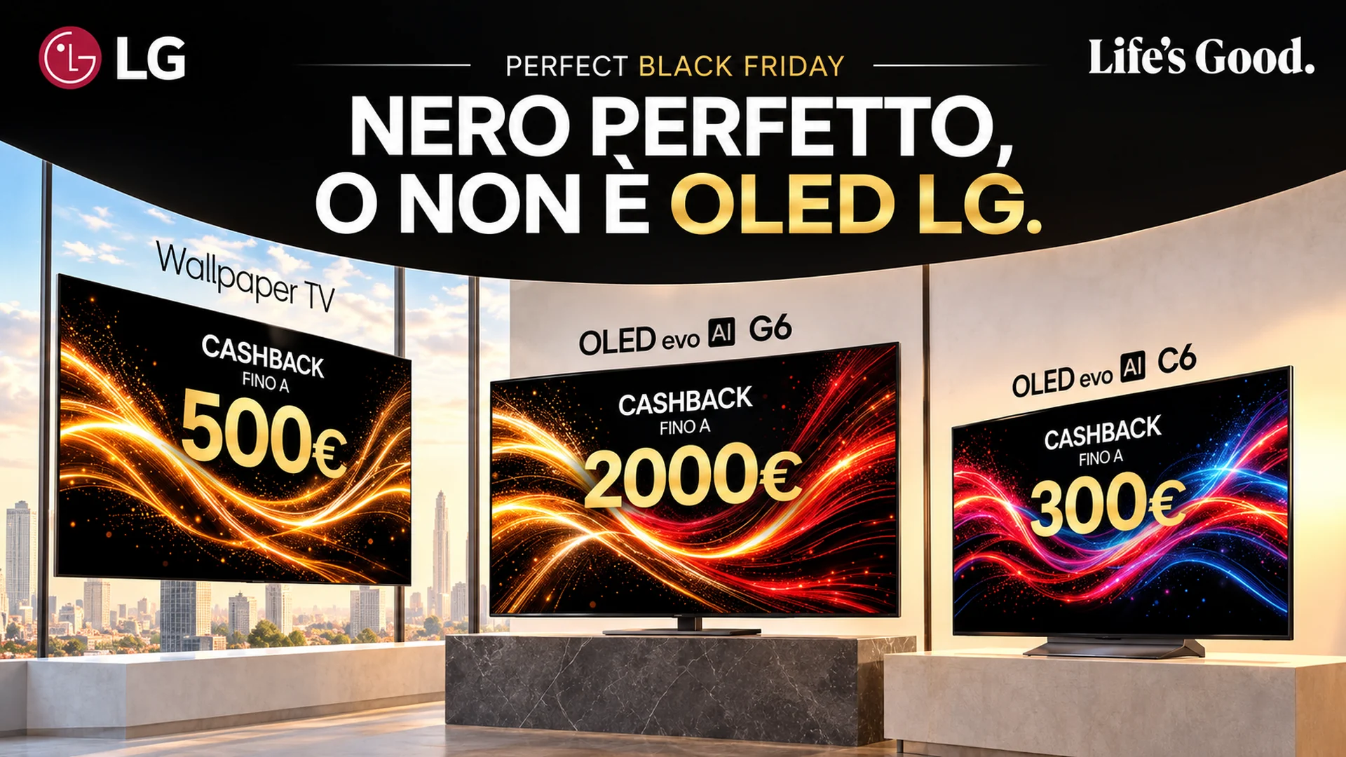 Cashback LG TV OLED Black Friday 2026: fino a 2.000€ di rimborso