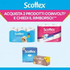 Cashback Scottex da Esselunga: fino a 12 euro di rimborso su due prodotti, come richiederlo