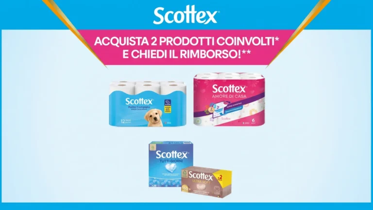 Cashback Scottex da Esselunga: fino a 12 euro di rimborso su due prodotti, come richiederlo