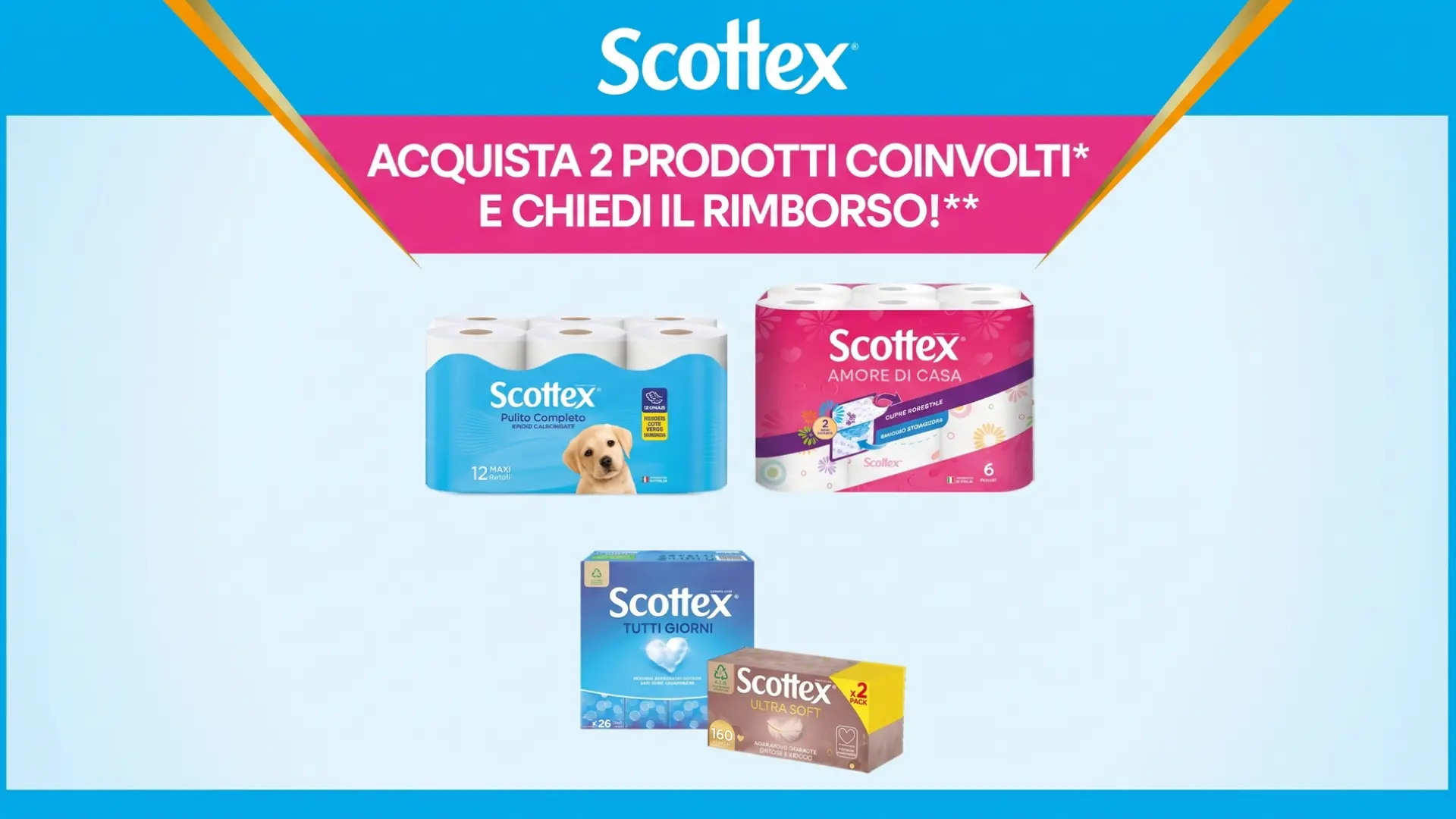 Cashback Scottex da Esselunga: fino a 12 euro di rimborso su due prodotti, come richiederlo
