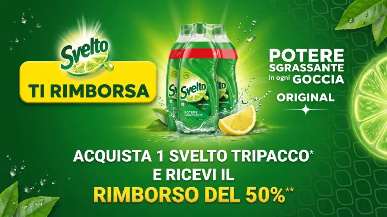 Cashback Svelto Ti Rimborsa: 50% di rimborso sul tripacco, fino a 3€