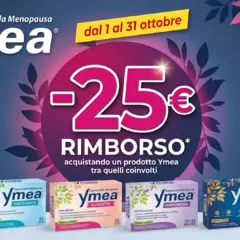 Cashback Ymea Menopausa: 25 euro di rimborso sui prodotti Ymea in farmacia