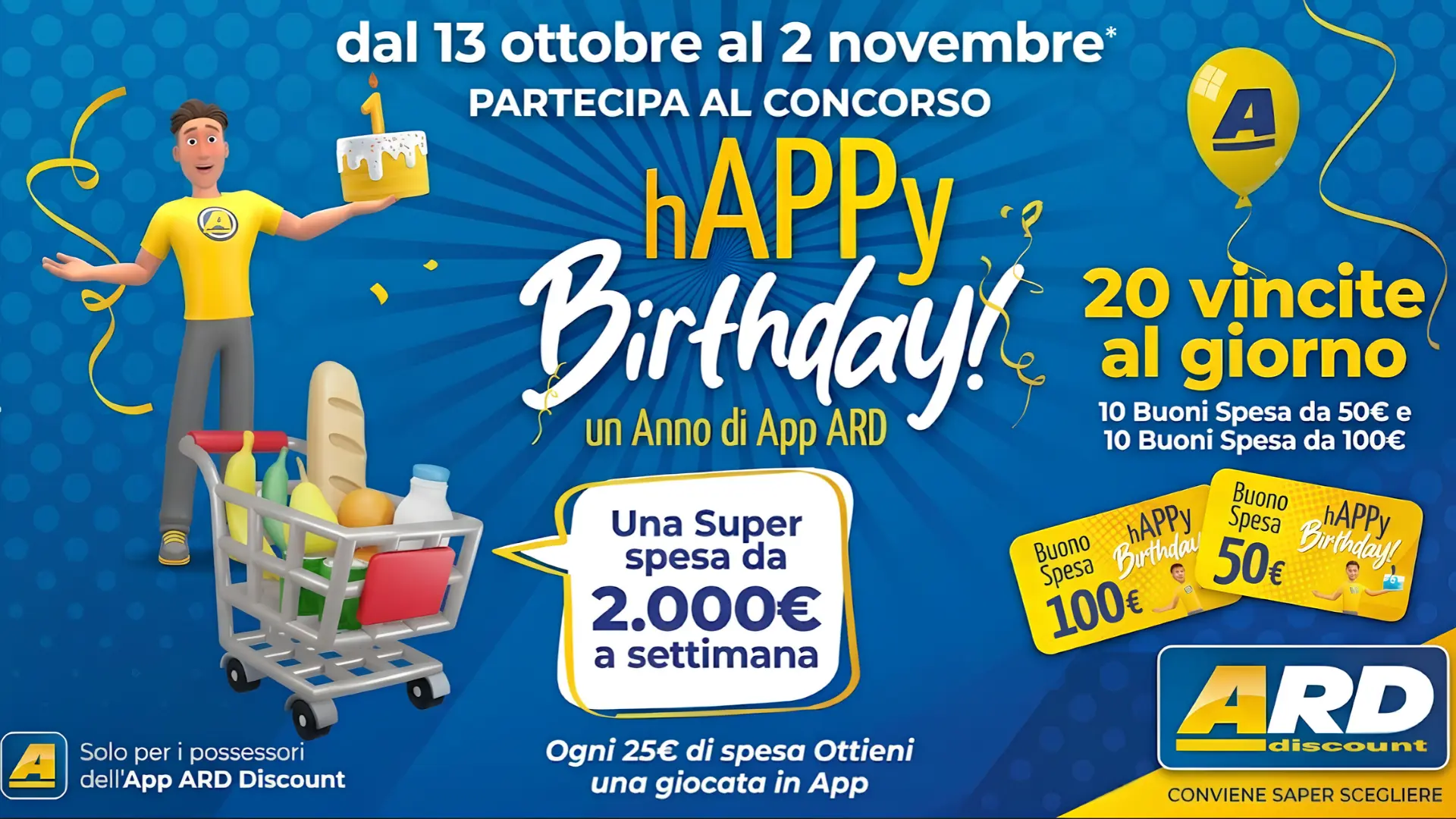 Concorso ARD Discount Happy Birthday: buoni spesa e voucher viaggio con l’App ARD