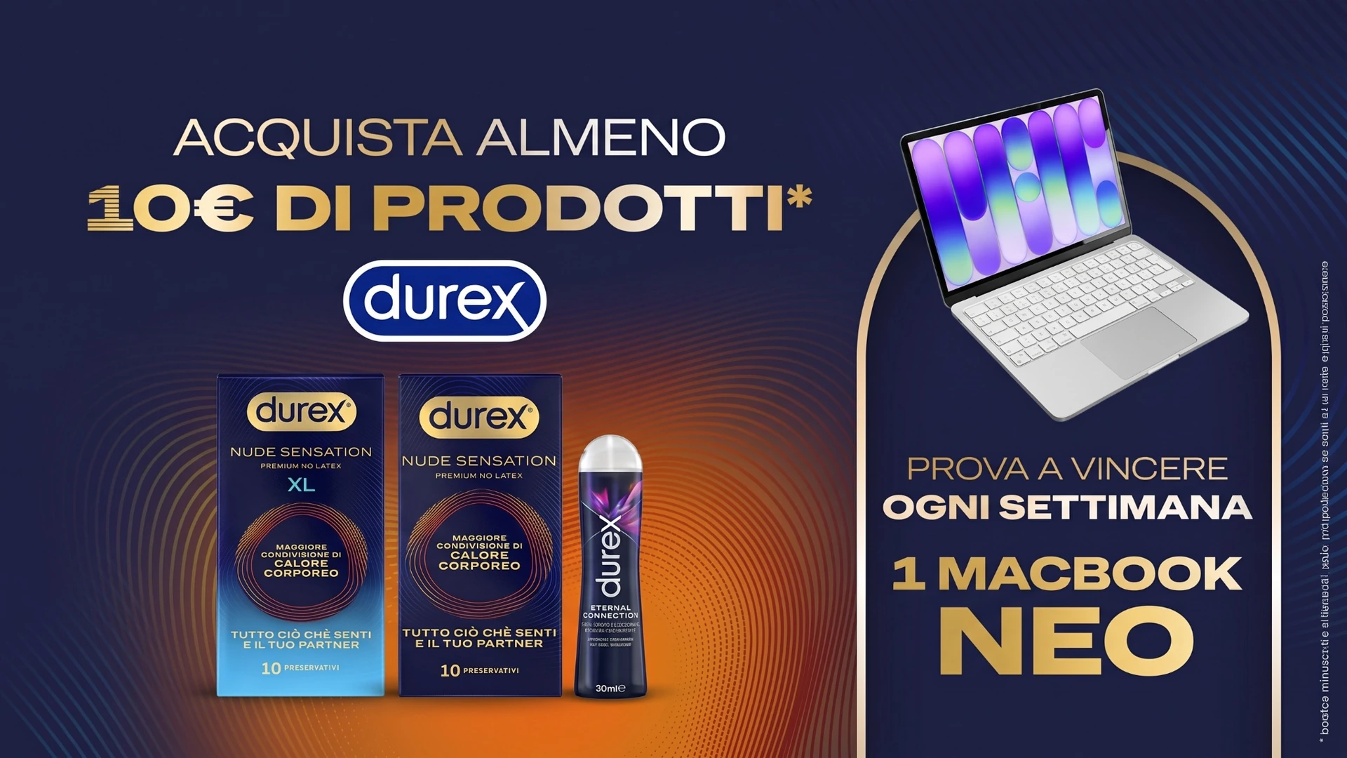 Concorso Vinci con Durex: un MacBook Instant Win in palio ogni settimana con 10€ di spesa