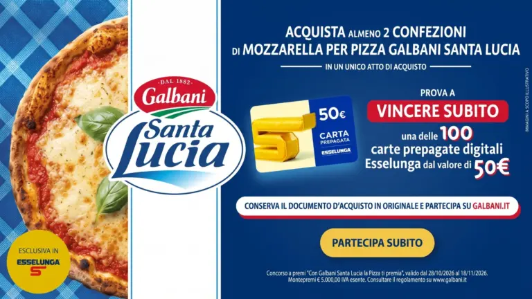 Concorso Galbani Santa Lucia da Esselunga: vinci buoni sconto da 50€