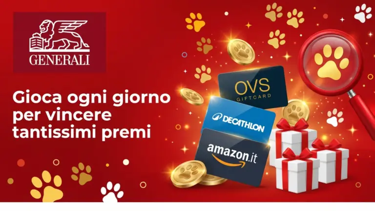 Concorso Generali “Trova l’impronta”: gift card instant win e soggiorni a Gardaland