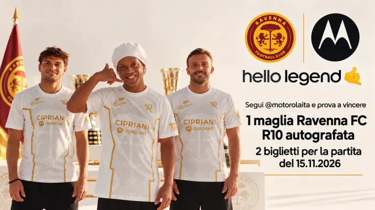 Concorso Instagram Motorola “Hello, Dinho”: biglietti per Ravenna-Forlì e maglia autografata