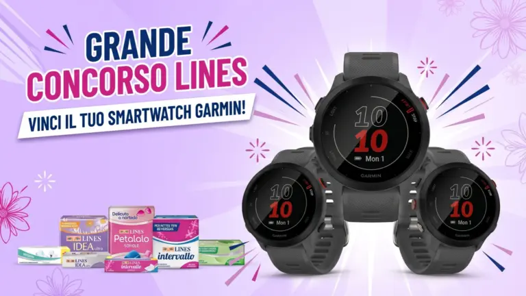 Concorso Lines da Acqua & Sapone: vinci uno smartwatch Garmin Forerunner 55 con 10€ di spesa
