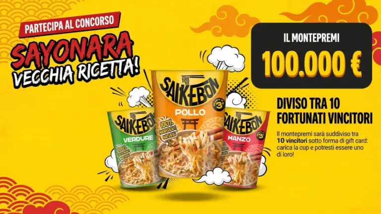 Concorso Saikebon Sayonara: fotografa il barattolo e vinci gift card da 10.000 euro