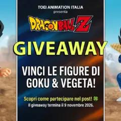 Giveaway Toei Animation: vinci le figure Banpresto di Goku e Vegeta su Instagram