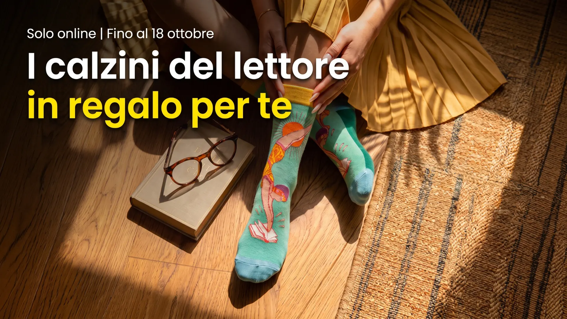 Feltrinelli: i calzini del lettore in regalo con 45 euro di acquisti online