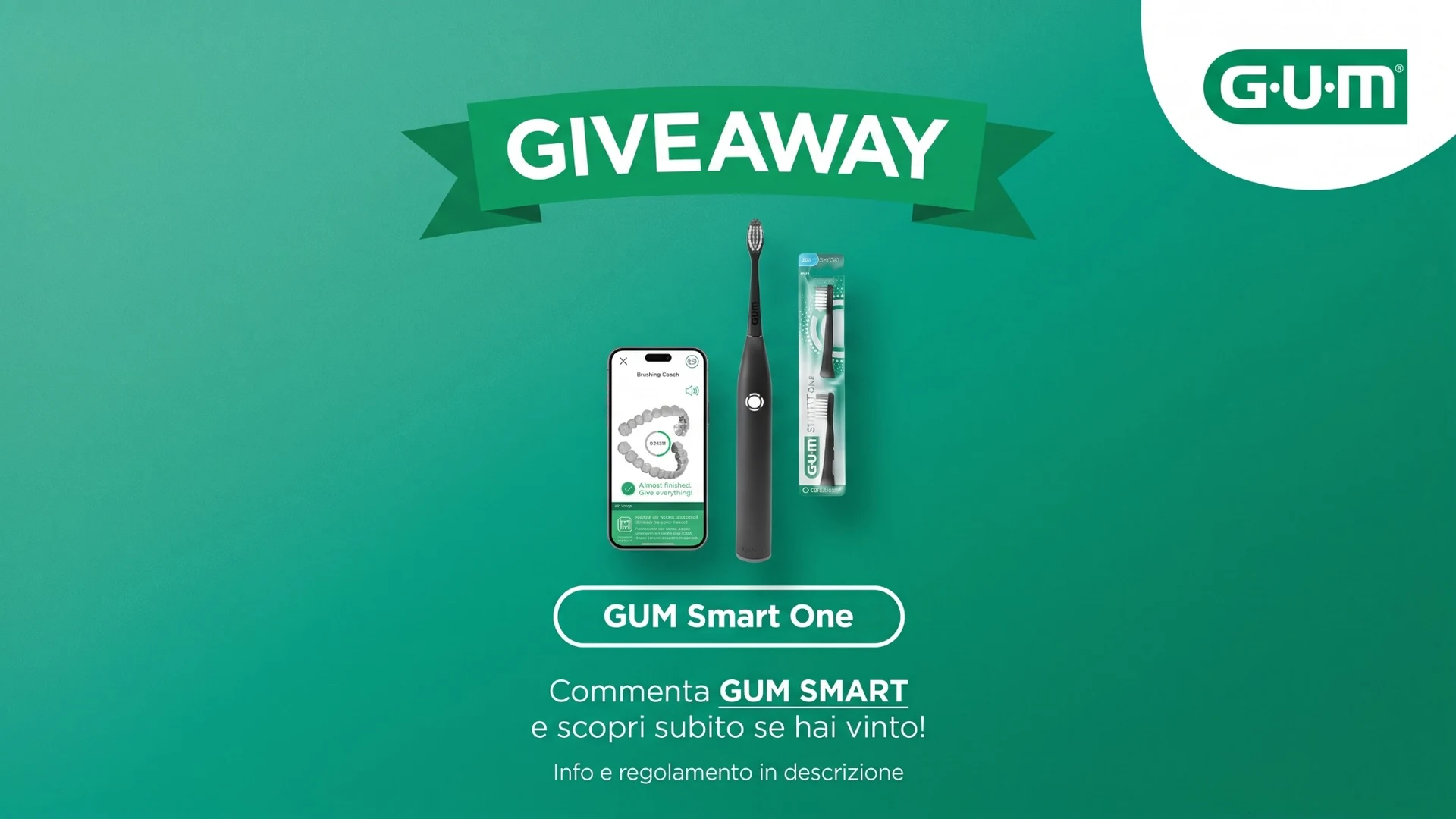 Concorso Instagram GUM: in palio lo spazzolino elettrico Smart One, partecipazione gratuita