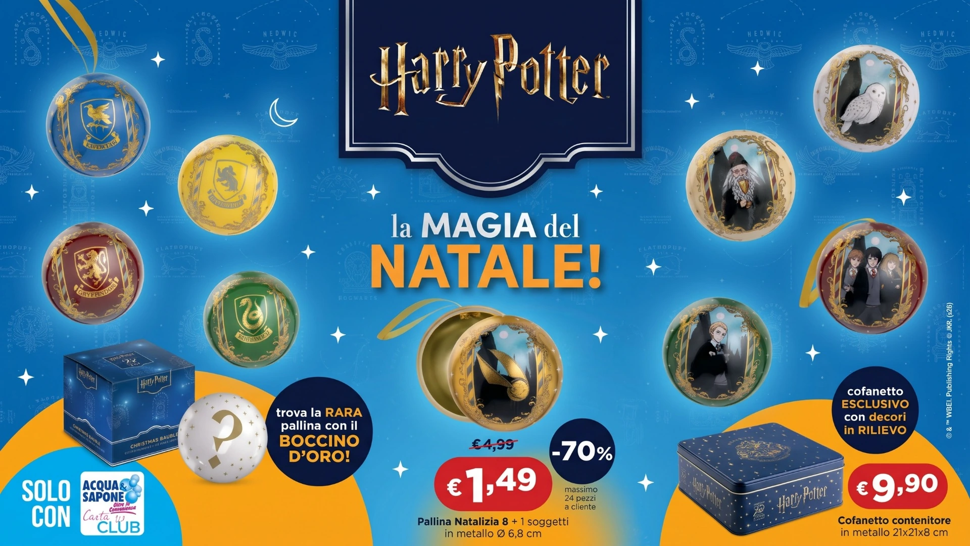 Palline di Natale Harry Potter da Acqua & Sapone: blind box a 1,49€ con la carta Club