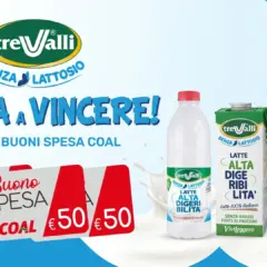 Concorso Trevalli Senza Lattosio: buoni spesa COAL da 50€ con l’acquisto di due prodotti