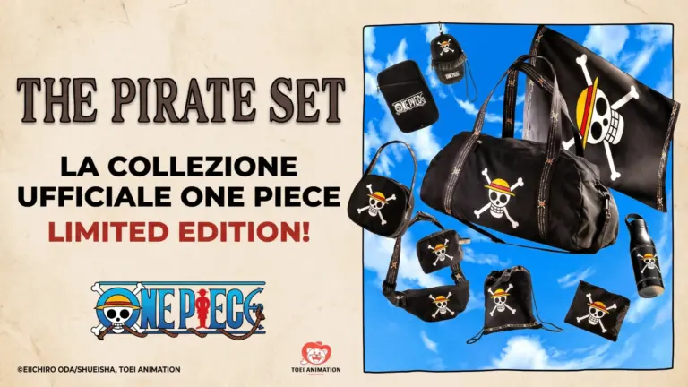 One Piece “The Pirate Set” in edicola con TV Sorrisi e Canzoni: maxi borsone dal 27 ottobre