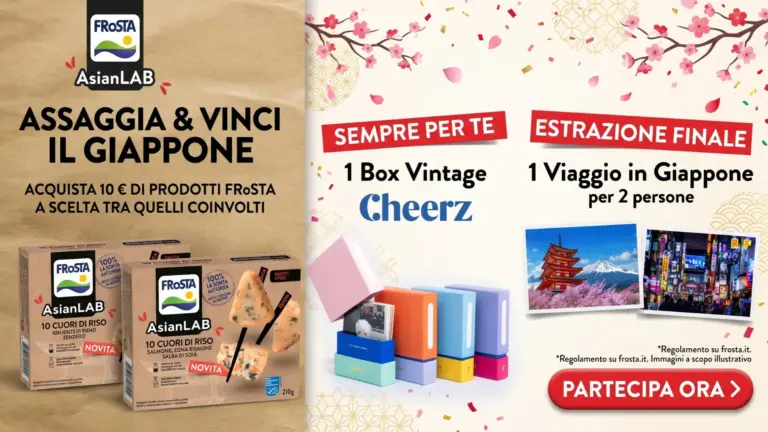 Premio certo FRoSTA Asian Lab: Cheerz Box in regalo e un viaggio in Giappone in palio