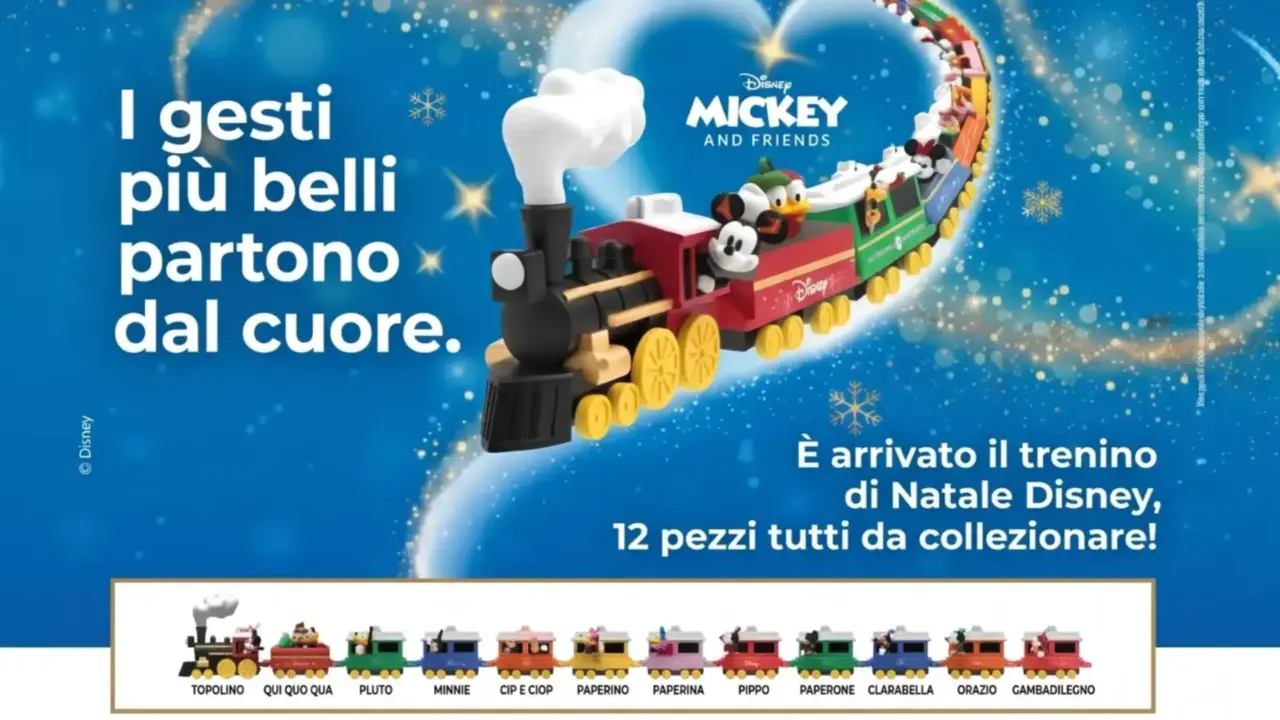 Trenino Disney Conad 2026: i 12 personaggi da collezione e come averli tutti