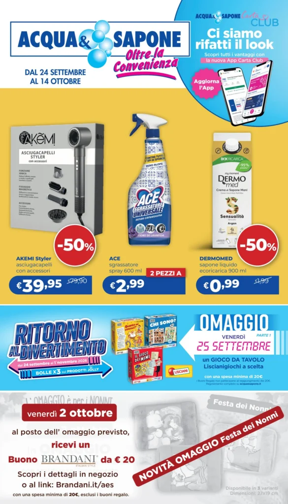 Volantino Acqua & Sapone · Lazio, Lombardia, Campania e altre regioni, pagina 1 di 27