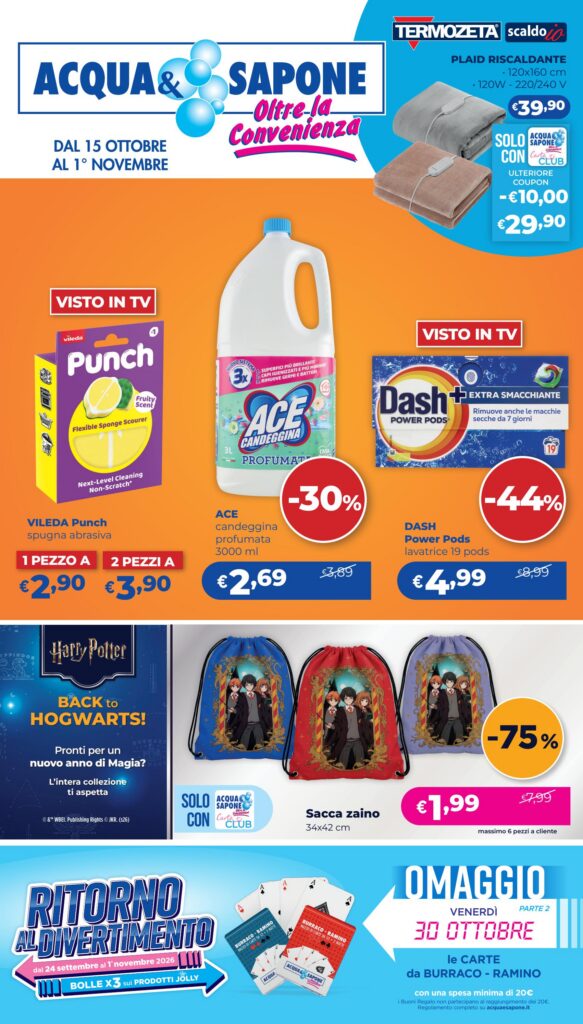 Volantino Acqua & Sapone · Lazio, Lombardia, Campania e altre regioni (anteprima), pagina 1 di 21