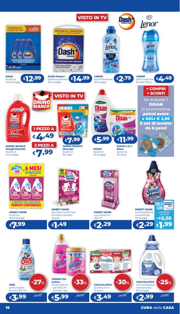 Volantino Acqua & Sapone · Lazio, Lombardia, Campania e altre regioni (anteprima), pagina 16 di 21