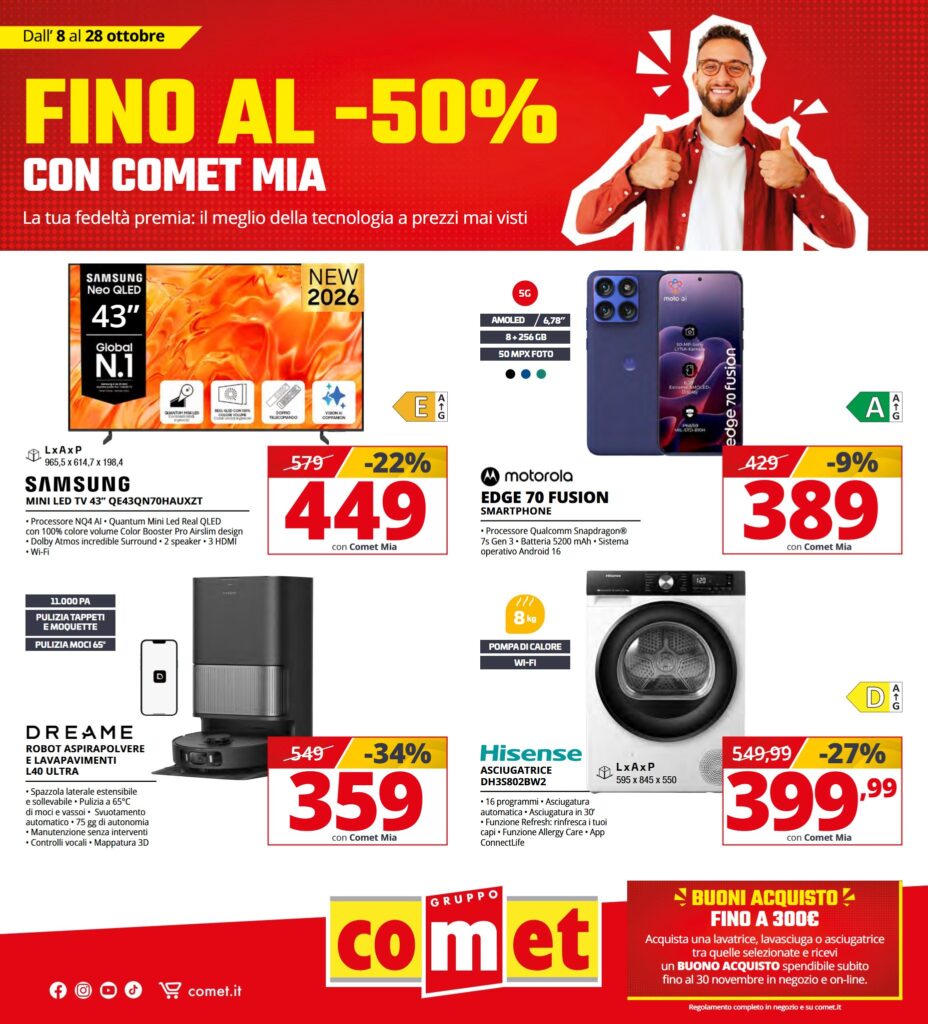 Copertina del volantino Comet