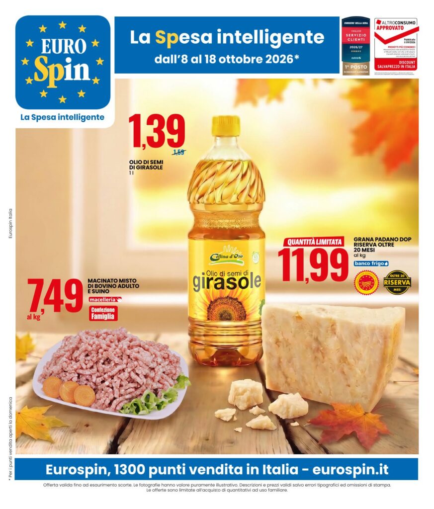 Copertina del volantino Eurospin