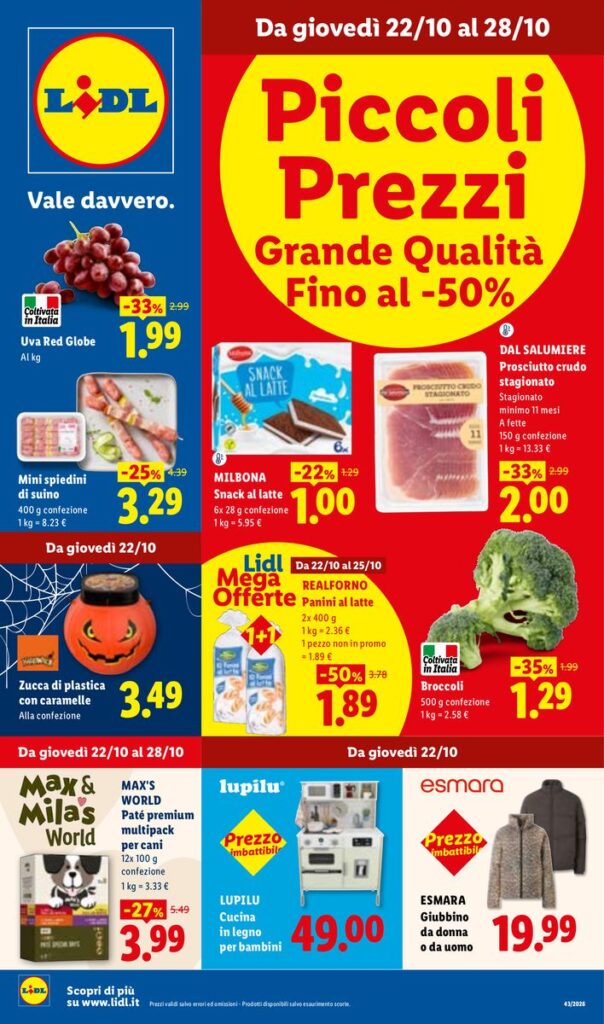 Copertina del volantino Lidl