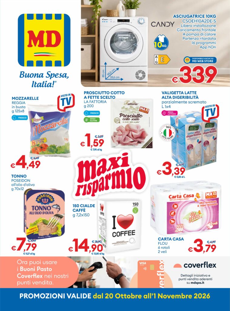 Copertina del volantino MD