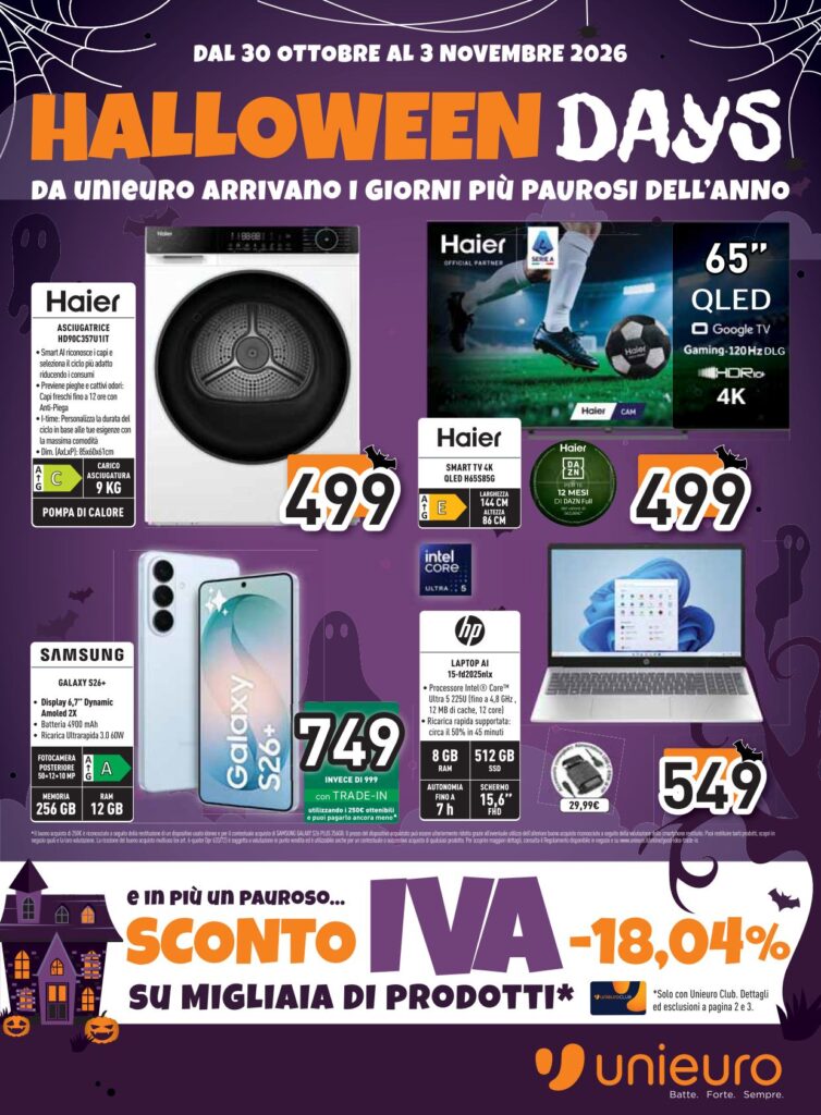 Copertina del volantino Unieuro